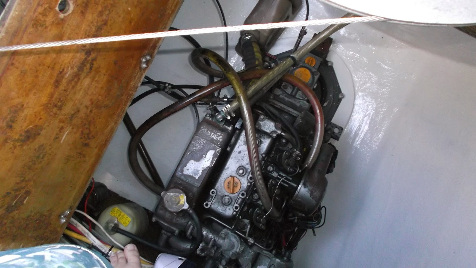 Catchin' Rays Painting Bilgekote in the Engine Rooms