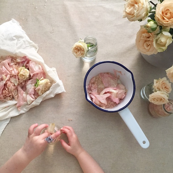 THE INDIGO CREW Creative living with kids ROSE PETAL PERFUME