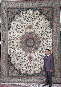 A Part Silk Pictorial Isfahan Seirafian Rug Signed Sadegh Seirafian Central Persia Circa 1940 Pictorial Rug Christ Rugs Carpet Handmade Persian Carpet