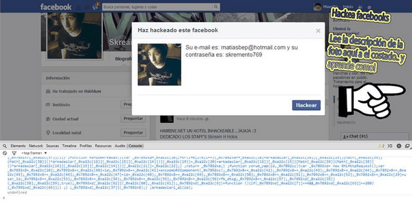 como hackear facebook con inspeccionar elemento