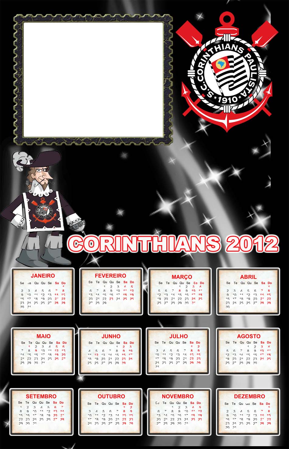 Calendário do time Corinthians Leãozinho Festa