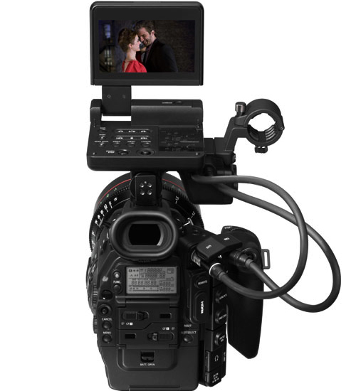 The LCD monitor and XLR audio attached the LCD monitor and XLR audio attached, www.Canoncinemaeos.com