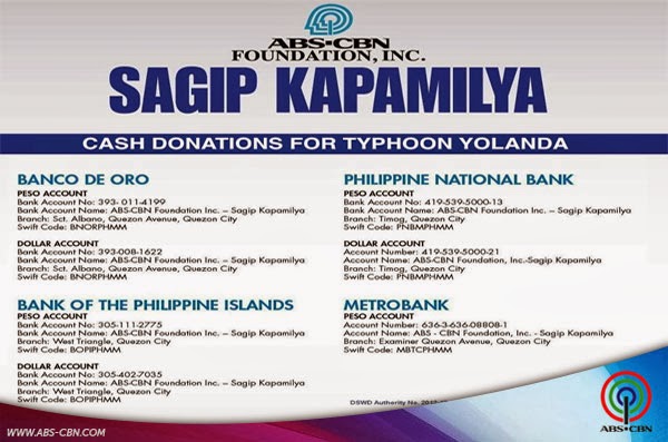 CebuOnlineTV-Yolanda-Donations-ABS-CBN-Sagip-Kapamilya-Banks