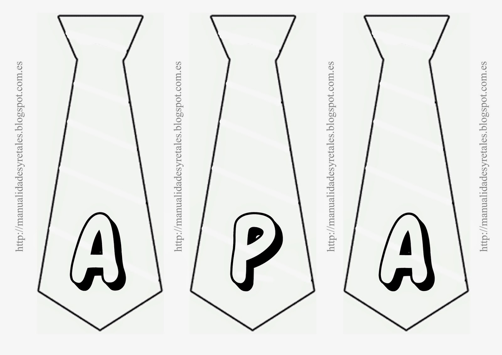 Plantillas de corbatas. Manualidades y retales: Guirnalda de corbatas