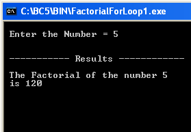 Program Factorial