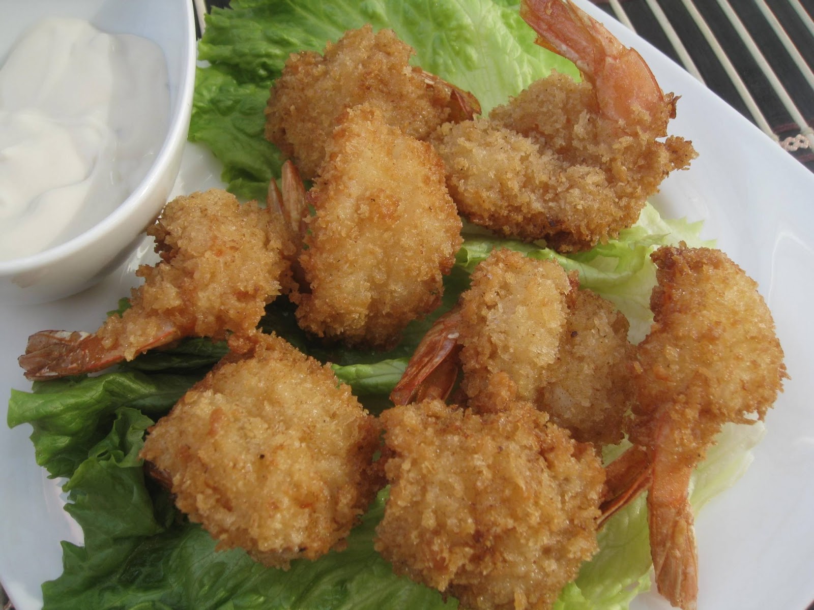 fried butterflied shrimp