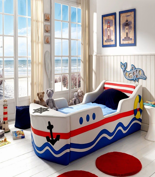 Home Decor Amazing Boat shaped bed for kids room ideas