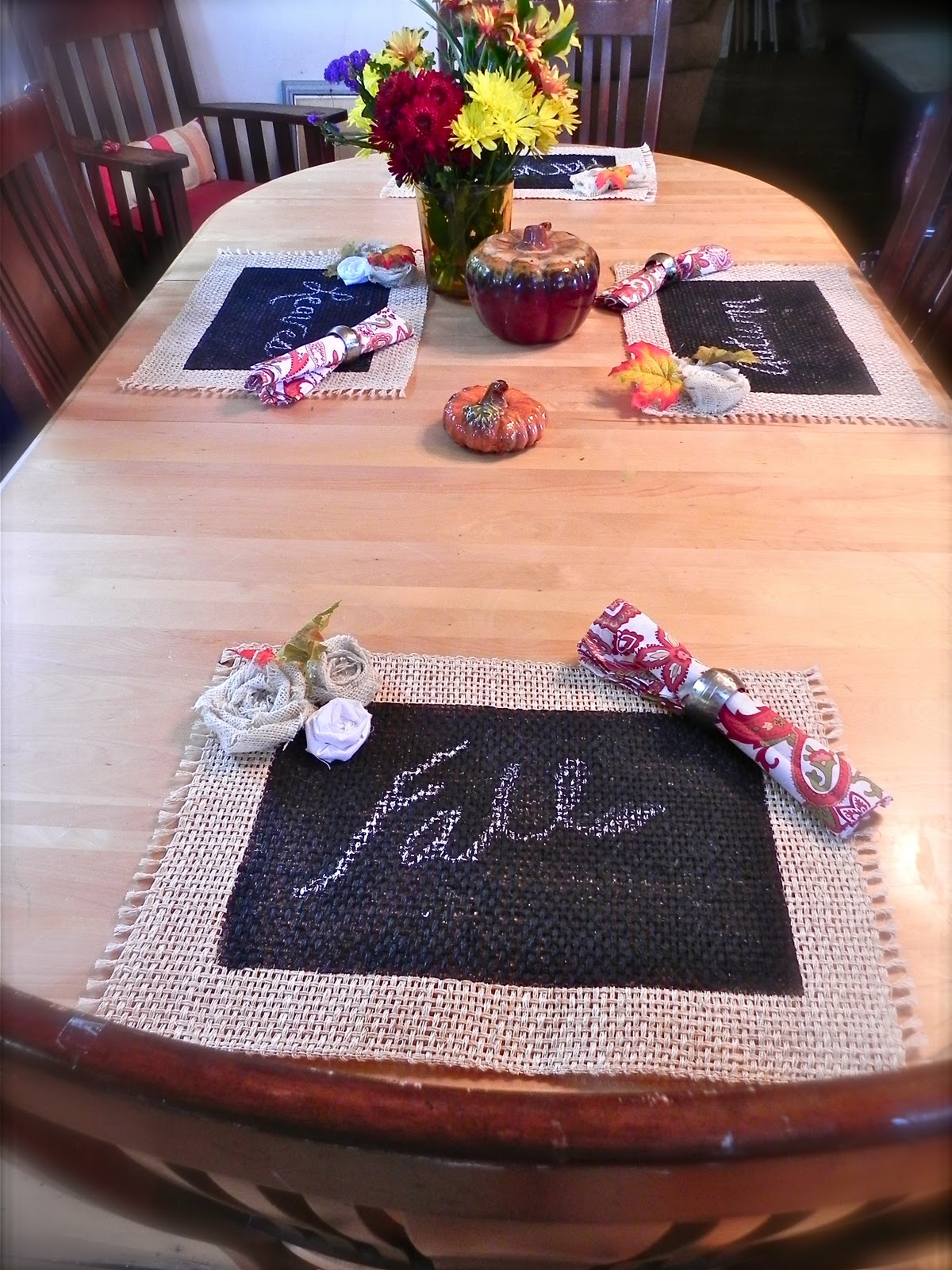 Our Prairie Home DIY. . . Changing Seasons Placemats & Tutorial