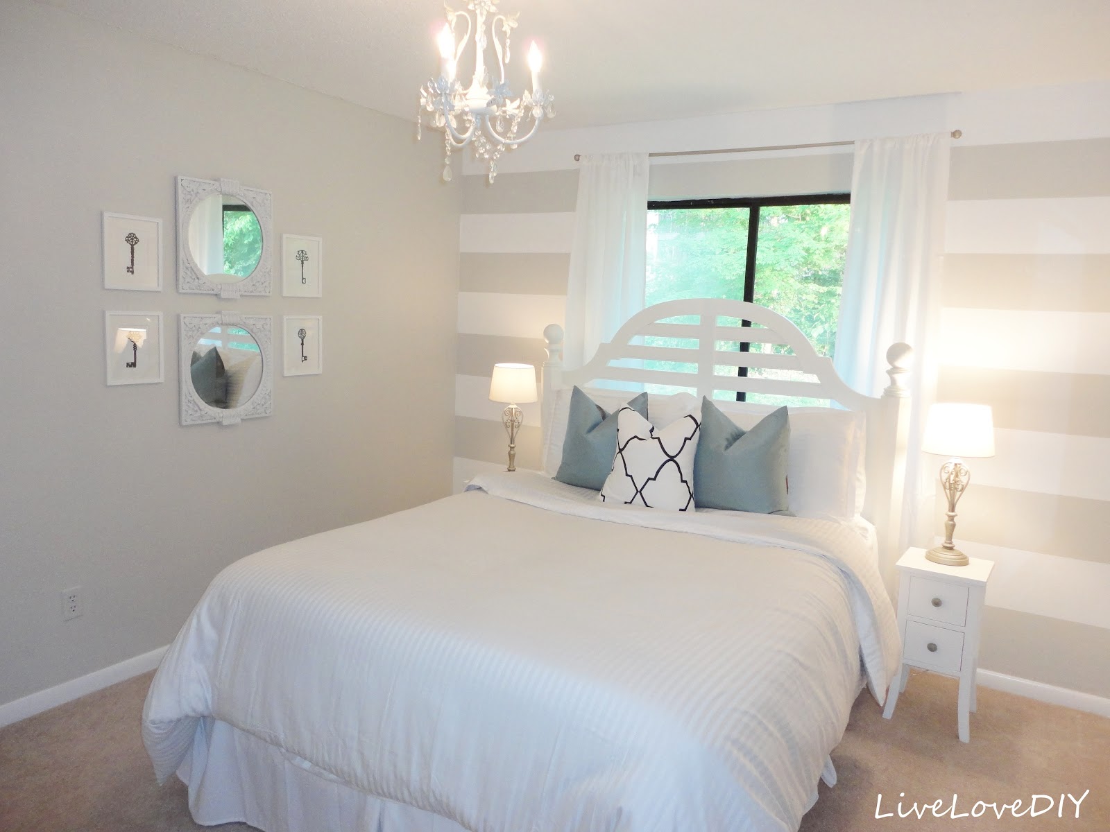 Pink And Grey Striped Wallpaper