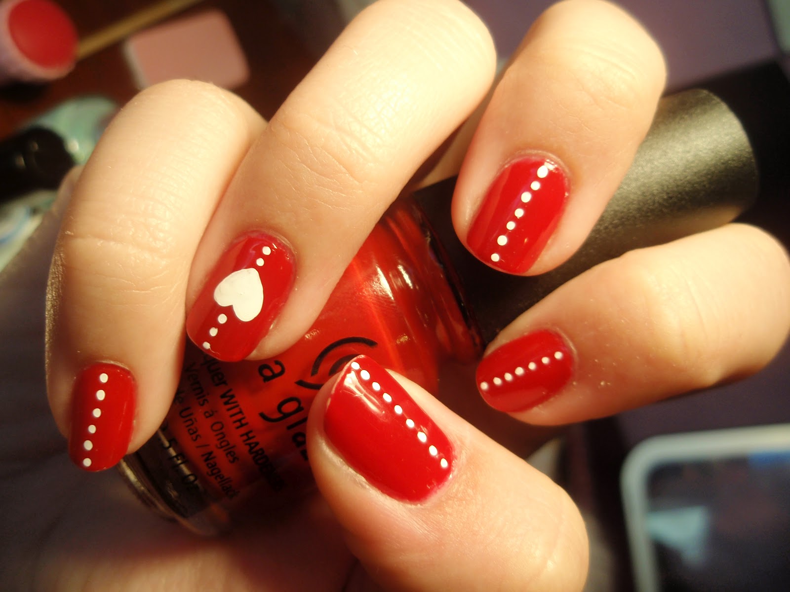 Red and White Nail Designs for Christmas - wide 3