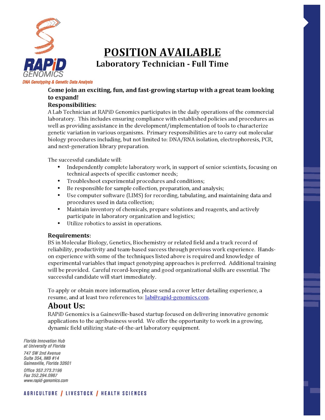 news and notes info for abe graduate students rapid genomics lab uf crc cover letter