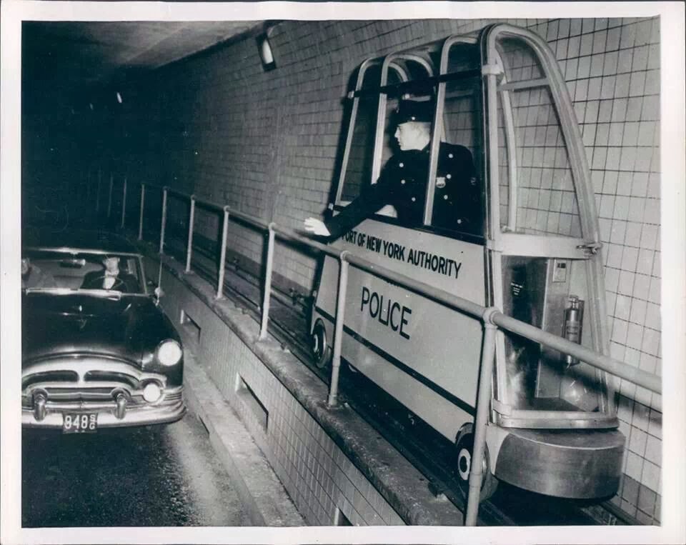 Police in NY’s Holland Tunnel, 1954 vintage everyday