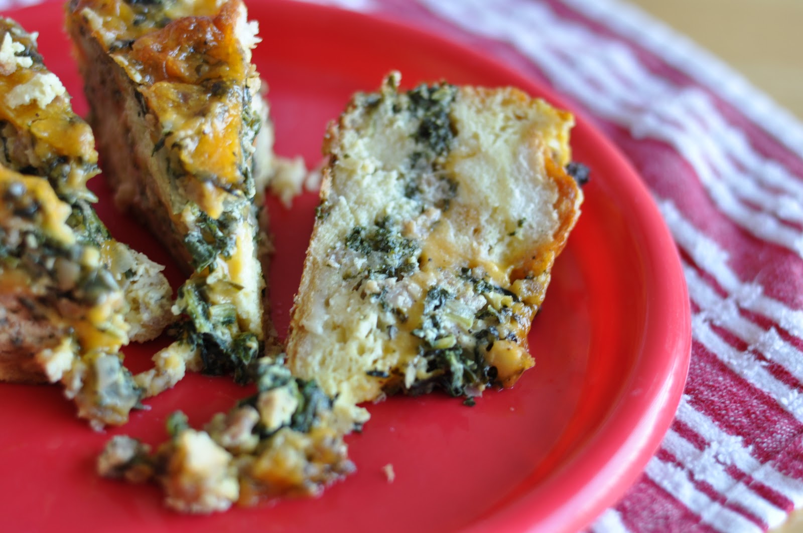 Cucina di Harwood Spinach and Sausage Egg Strata