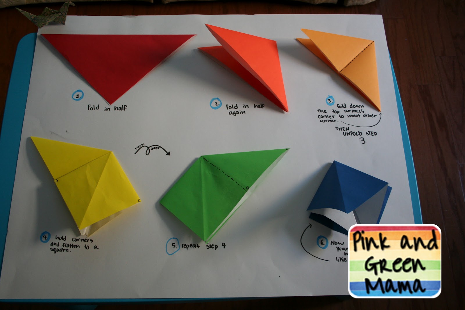 Pink and Green Mama * Origami Peace Cranes Gift for Friends With Cancer