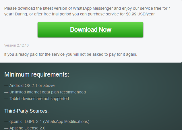 Get the latest WhatsApp for Android