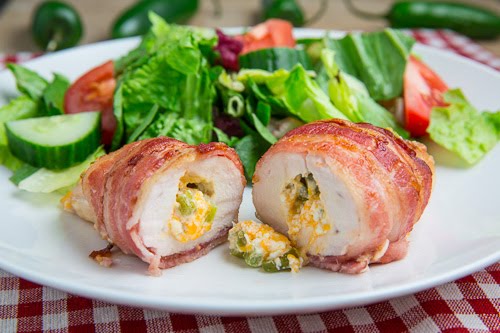 Chicken Filled With Cream Cheese Bacon And Onion Dip Mix