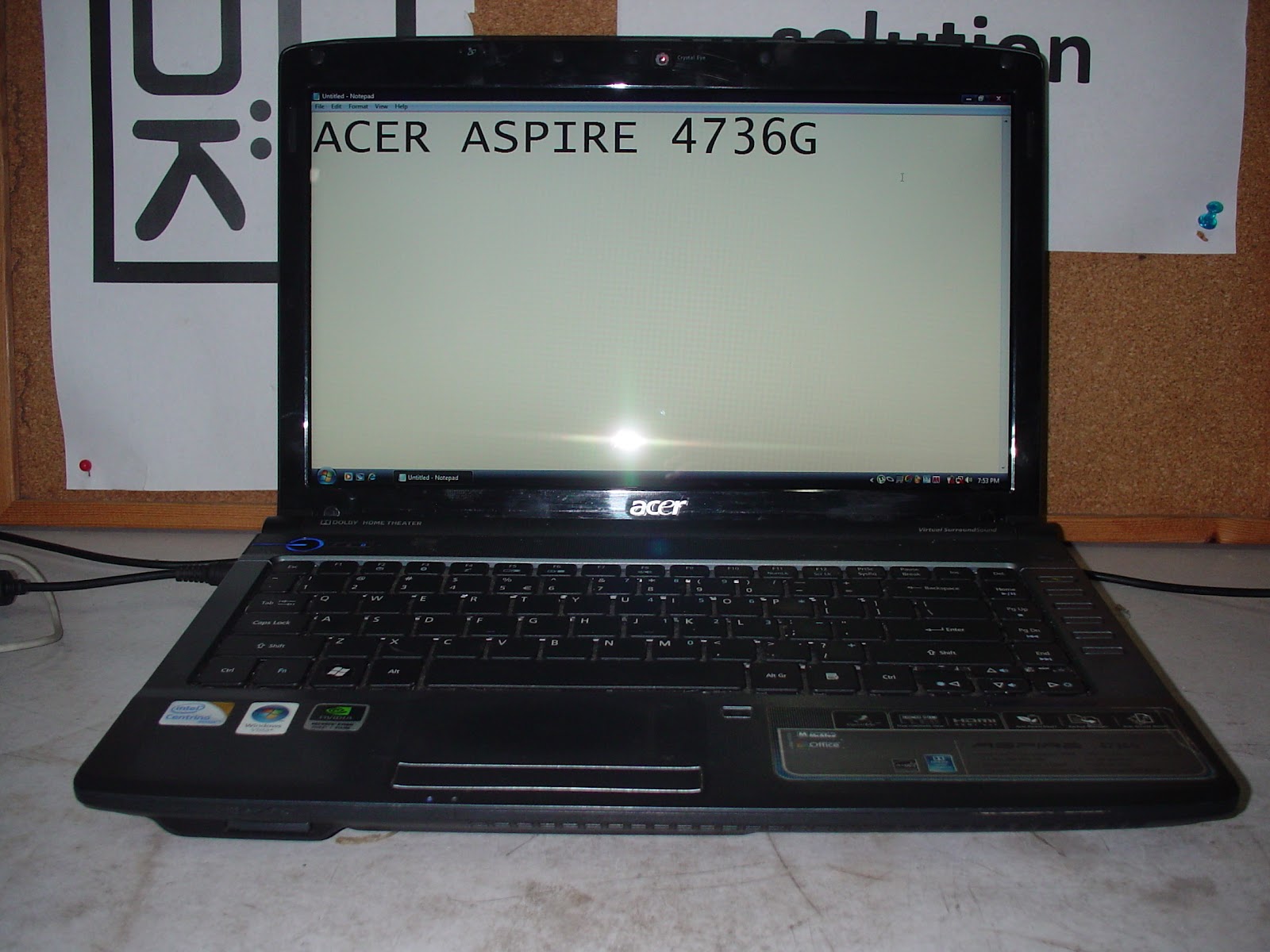 OK COMPUTER SOLUTION TAIPING Repair Laptop Screen Acer Aspire 4736G