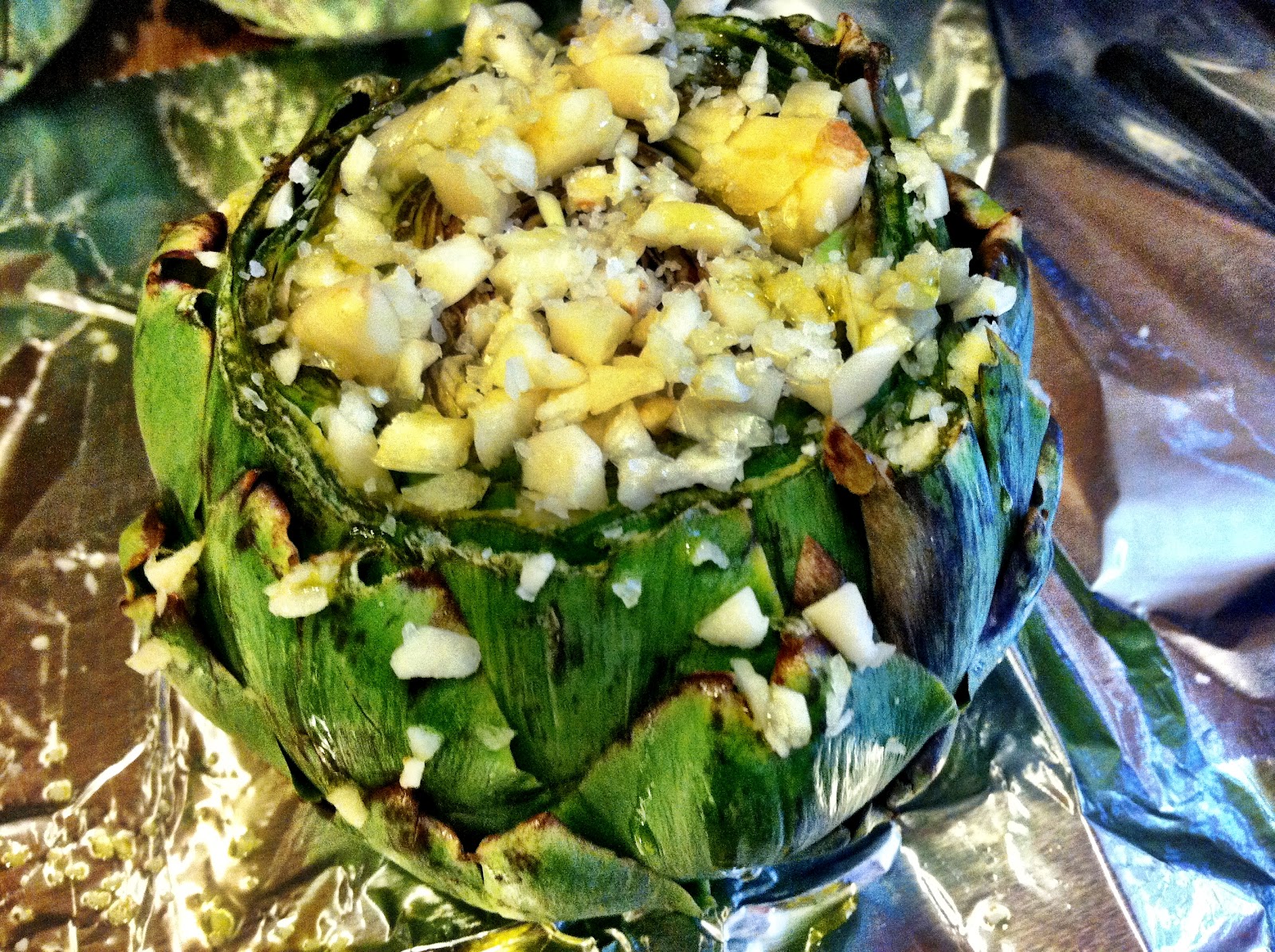 Cookin' in Heels Roasted Artichokes with Garlic