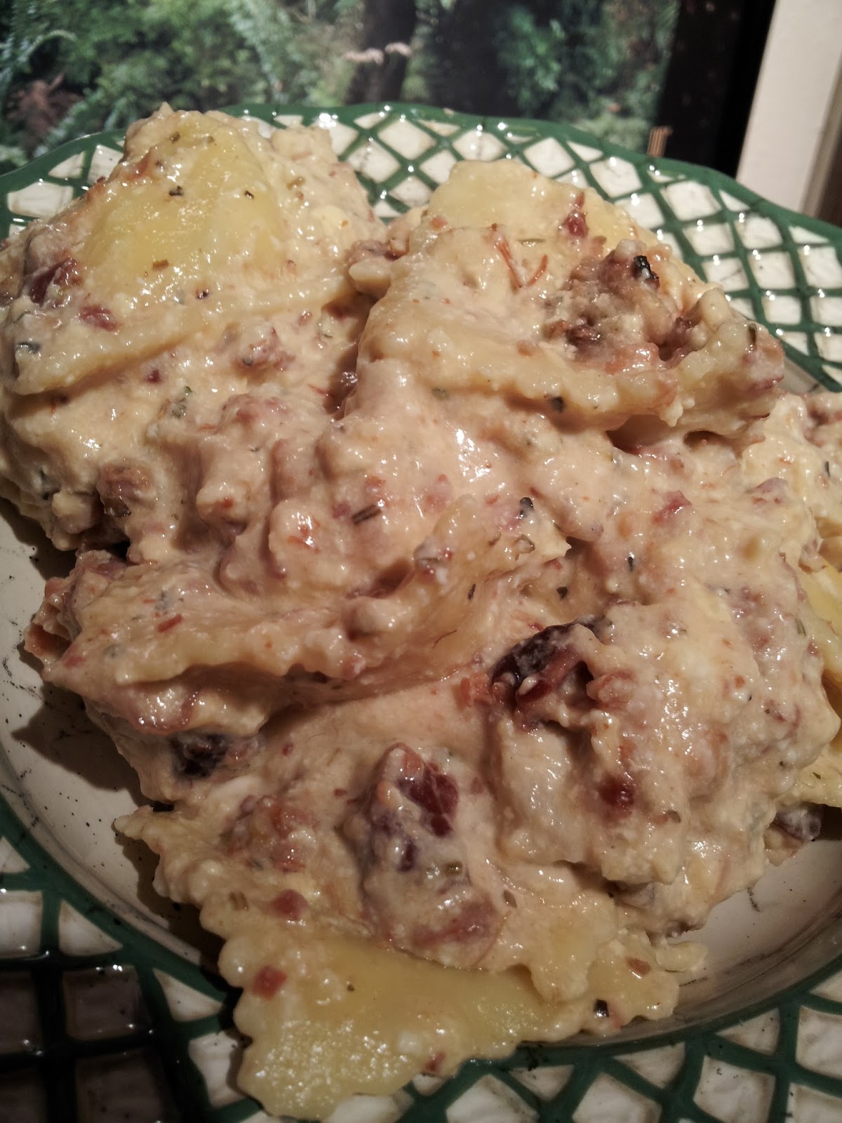 COVERED IN BACON: Chicken Bacon Ravioli Carbonara