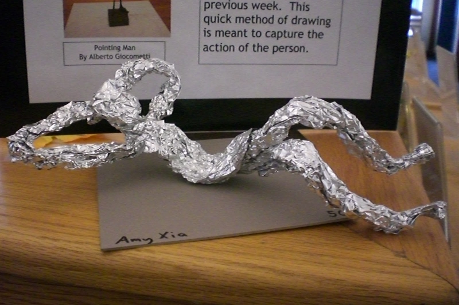 Art with Mrs. Hurley Foil Sculptures