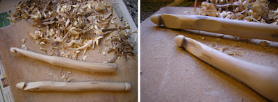 Puerto Cangrejo: Agujas de crochet o ganchillo de madera realizadas a