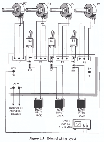 Audio Mixer Circuit Diagam