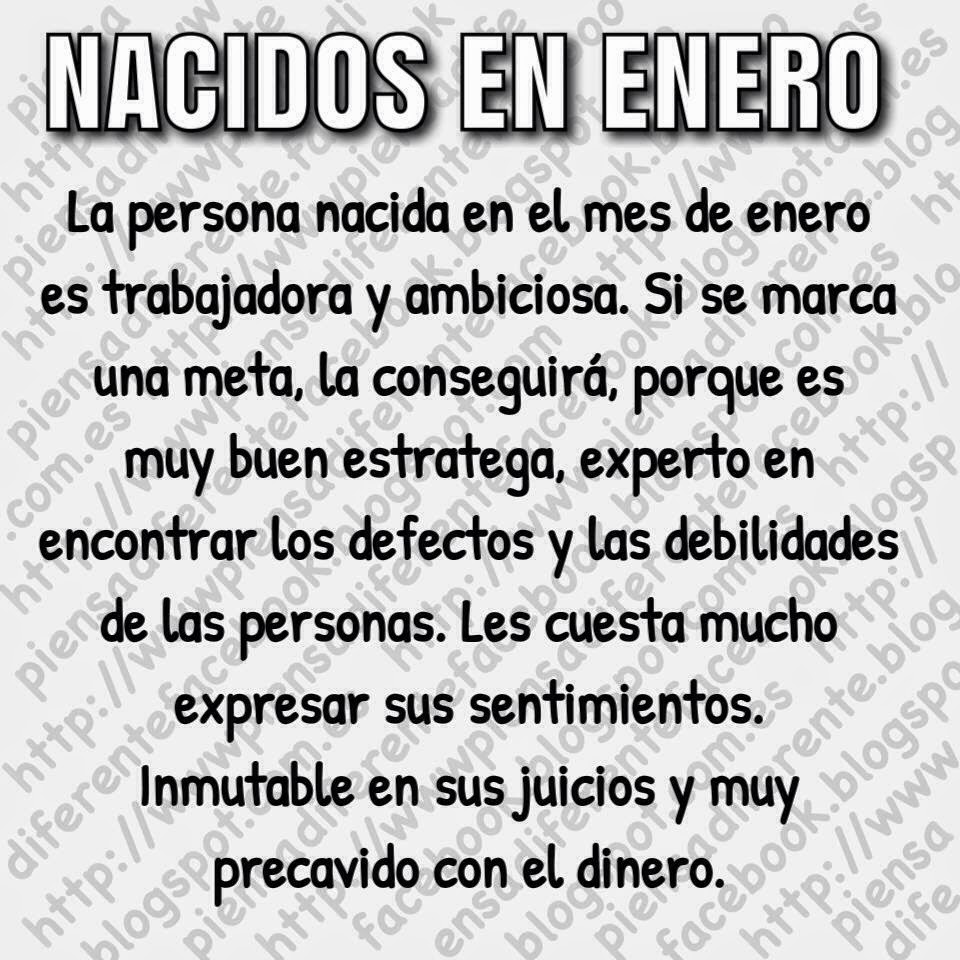 LA PERSONALIDAD DE LOS NACIDOS EN ENERO