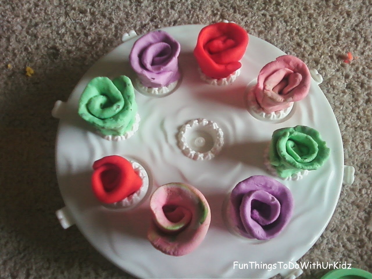 Play dough flowers
