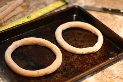 rings ready for baking