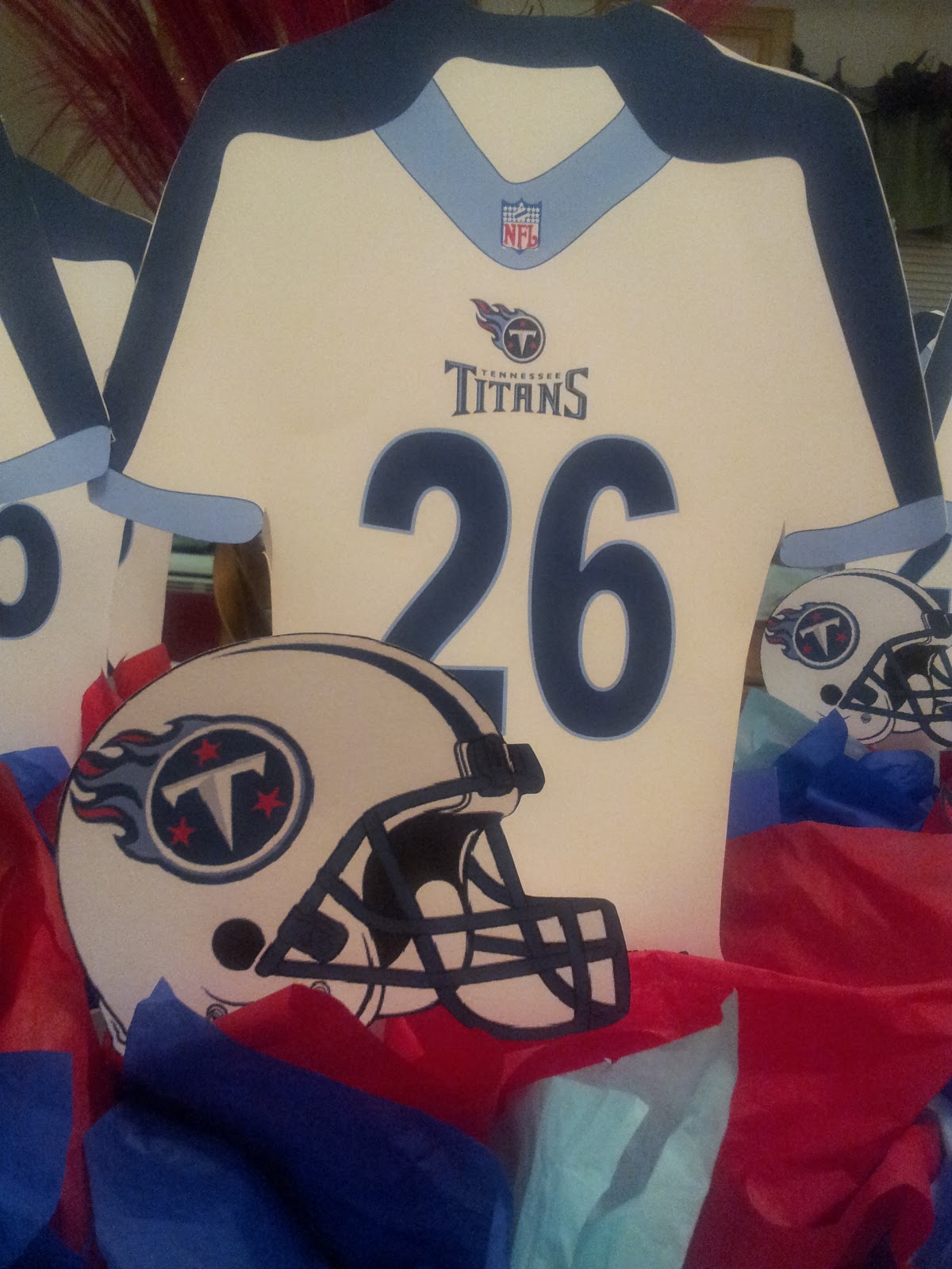 Solutions...Event Design by Kelly Titans Football Themed Centerpieces