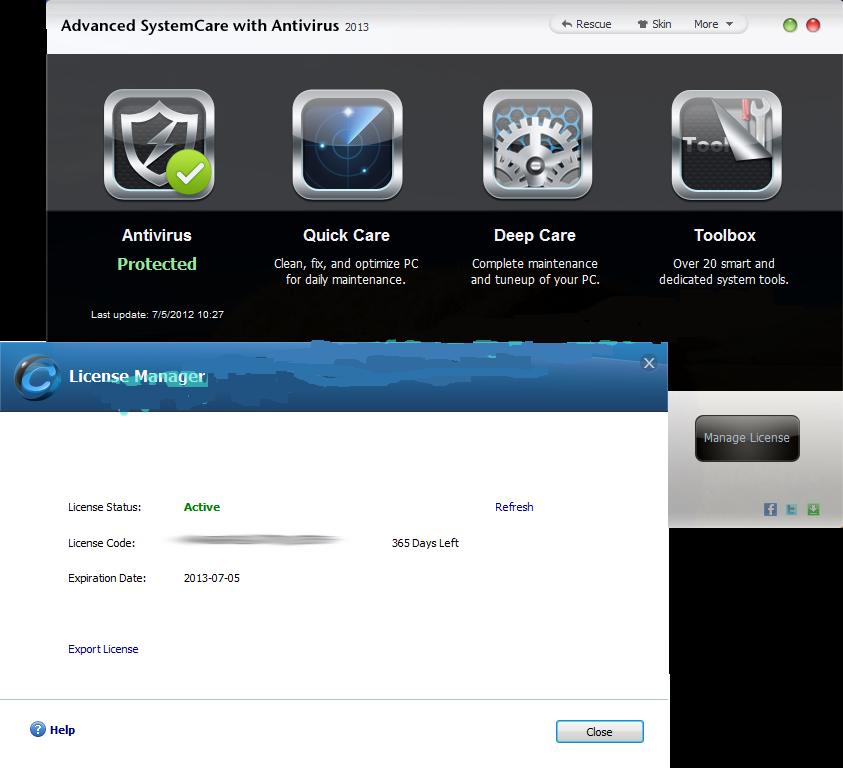 Activate Advanced Systemcare With Antivirus 2013 By License Key Code