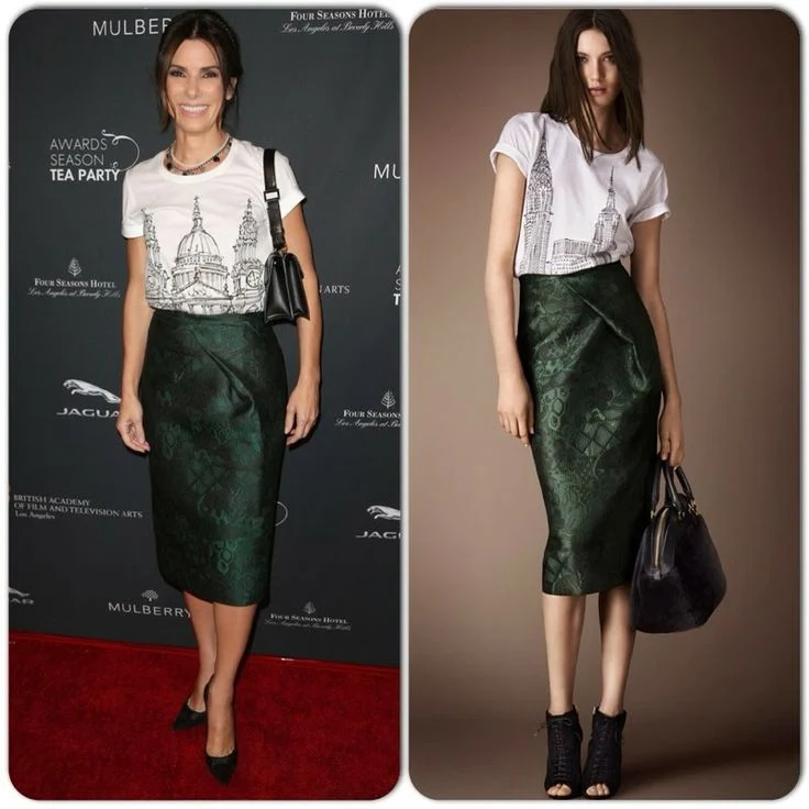 Sandra Bullock in Burberry Prorsum  BAFTA LA 2014 Awards Season Tea Party