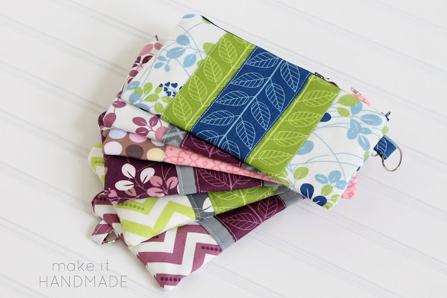 The Cake Clutch-- Free zippered wristlet sewing tutorial by Make It Handmade.