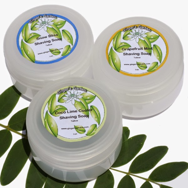 Ginger's Garden Handmade Artisan Soap Natural Wet Shave Shaving Soap