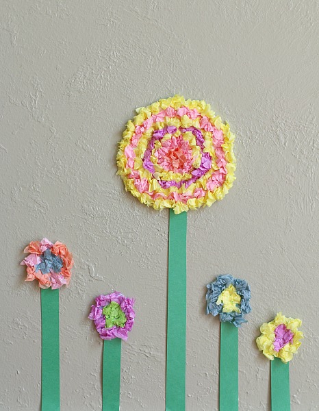 http://buggyandbuddy.com/flower-crafts-kids-textured-tissue-paper-flowers/