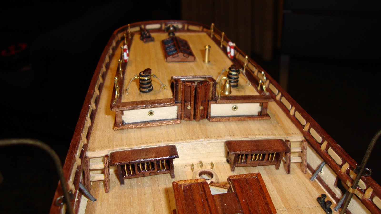 Maqueta Cutty Sark Toldilla del castillo de popa