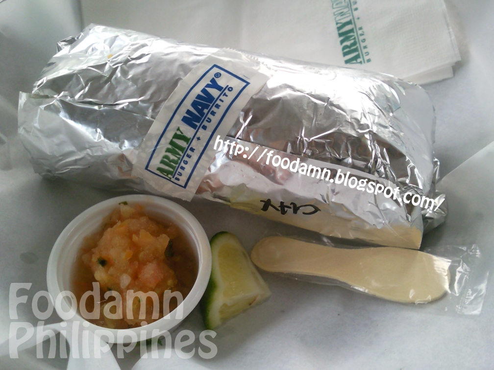 Foodamn Philippines Quezon City Army Navy Burger Burrito less Chicano
