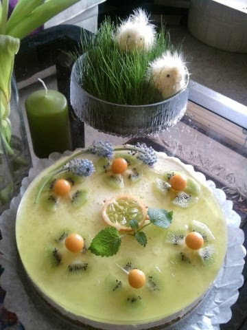 Pääsiäisen Lime-Mojito-juustokakku... :))))
