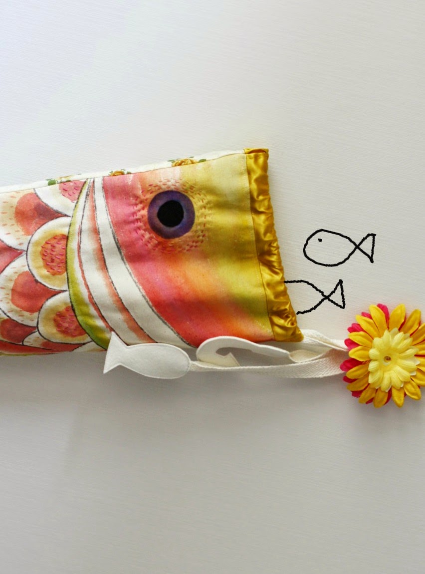 the bushcrafter One of a kind hand painted Koi Fish Bag.