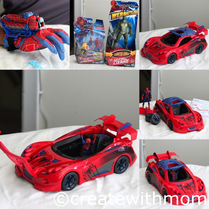 Marvel The Amazing Spider-Man Diecast Car Gallardo Pull Back Sound Light Kid Toy 