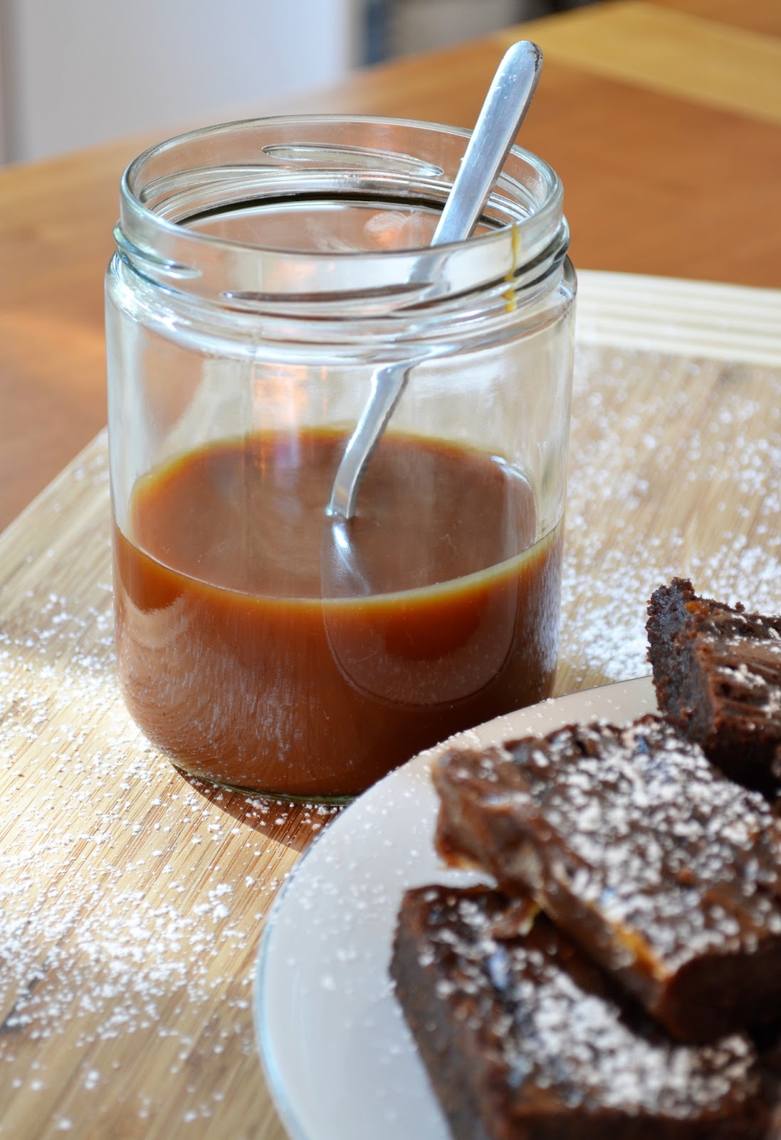Caramel Mocha Brownies Building Buttercream