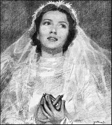 Drawing of a bride from 1934