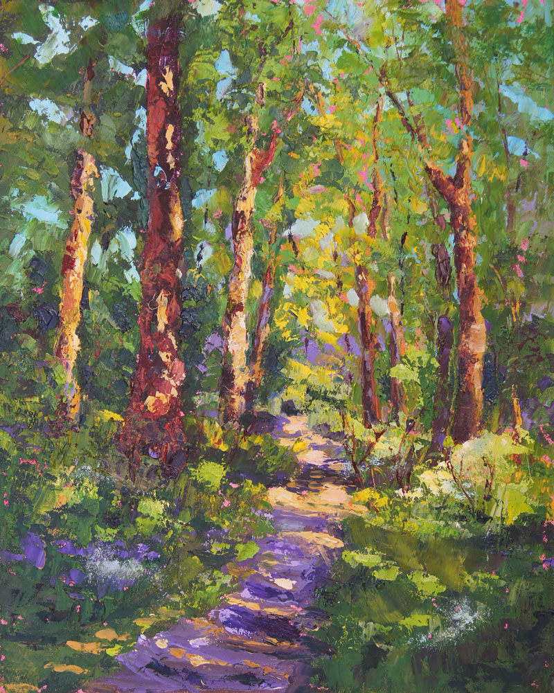Palette Knife Painters, International Sherwood Forest walk oil