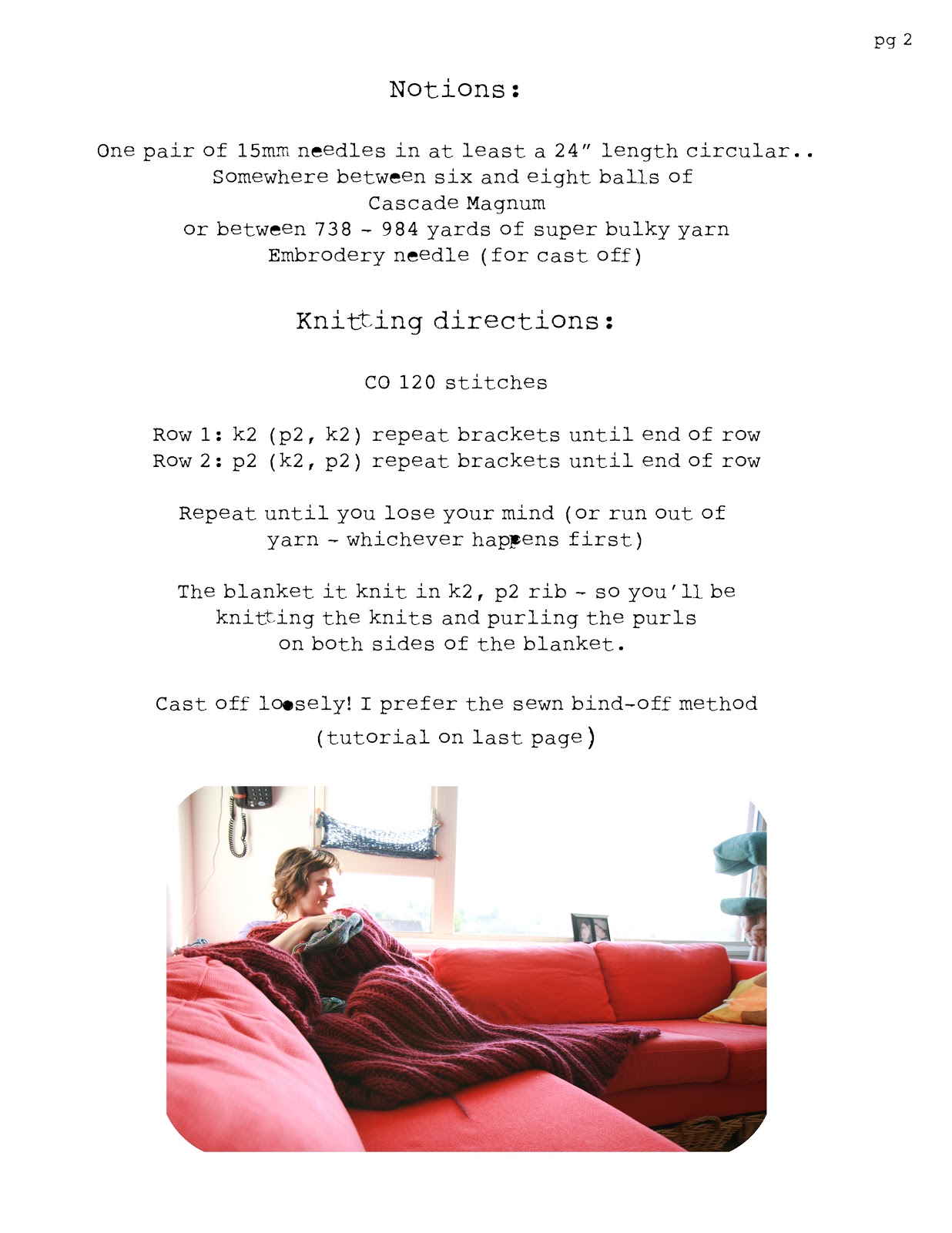 A Blanket For Seriously Cold People pattern softsweater knits