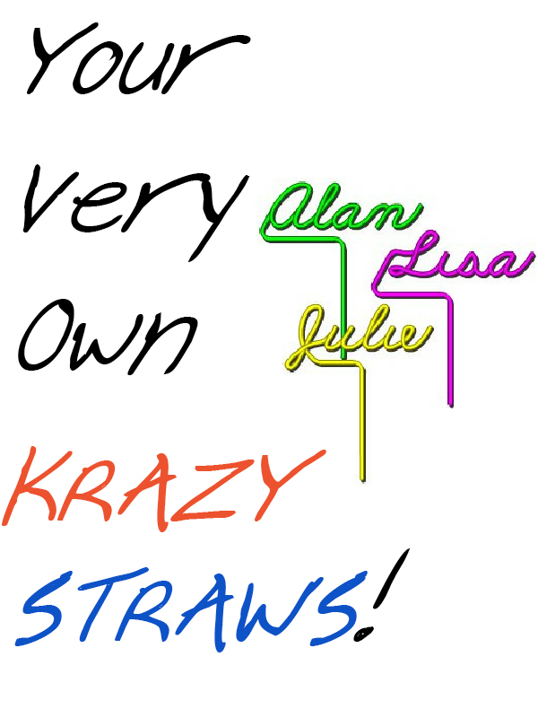 Chestnuts & Cedars Custom Crazy Straws