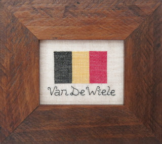 Belgian Flag Personalised Cross Stitch
