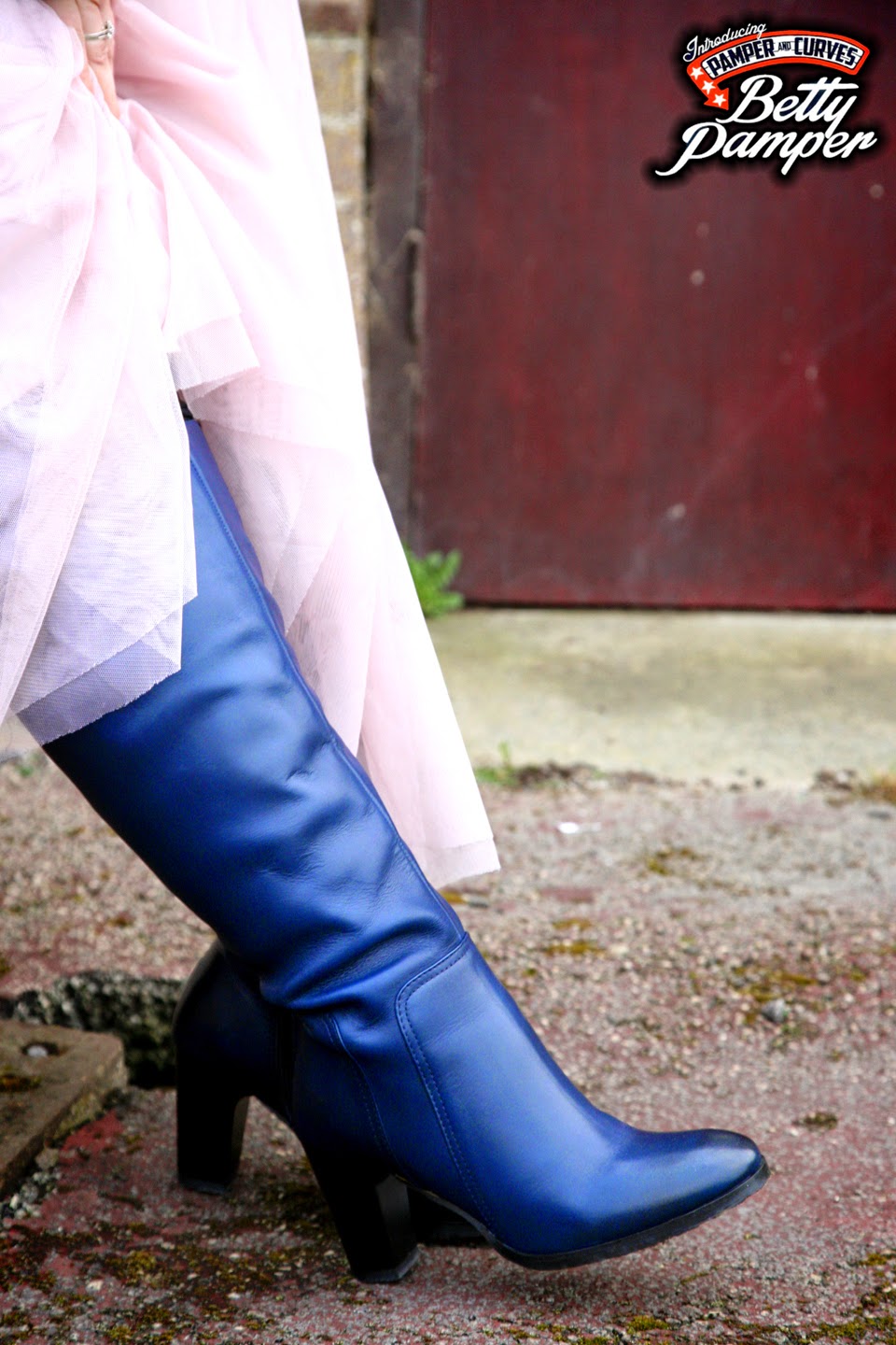 wide calf boots navy blue