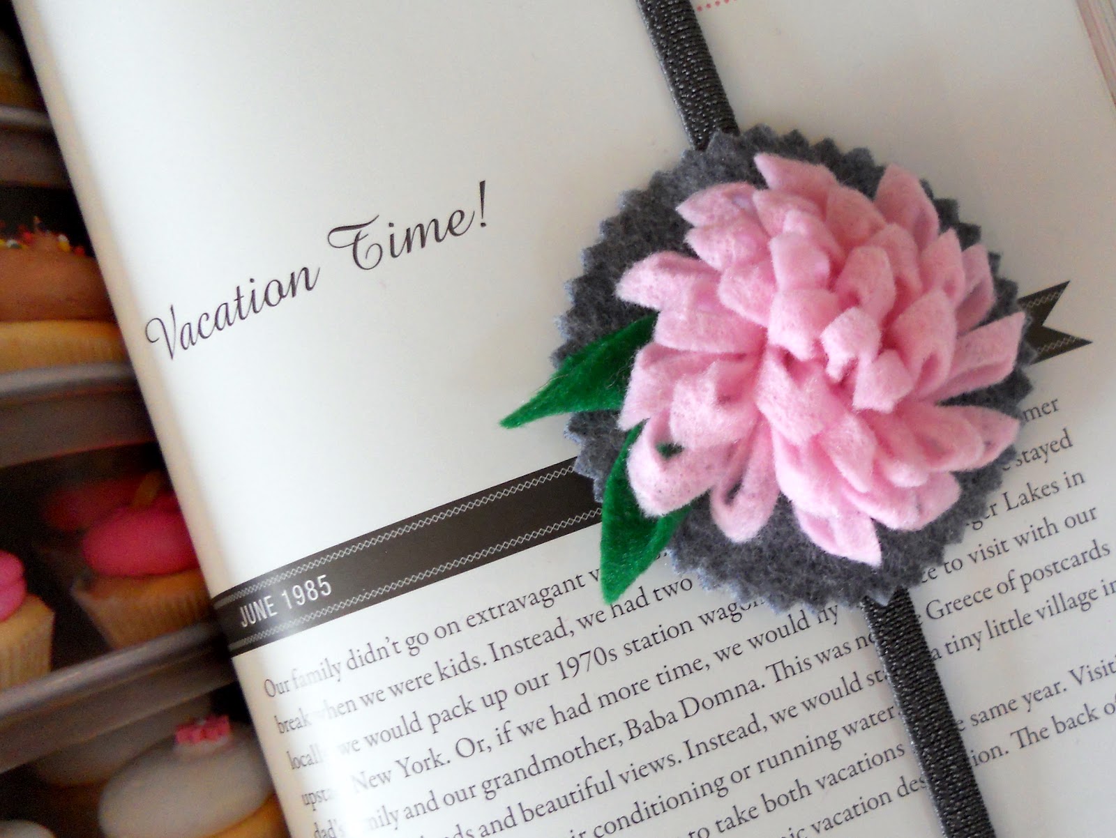 Just Another Hang Up Felt Flower Bookmark...
