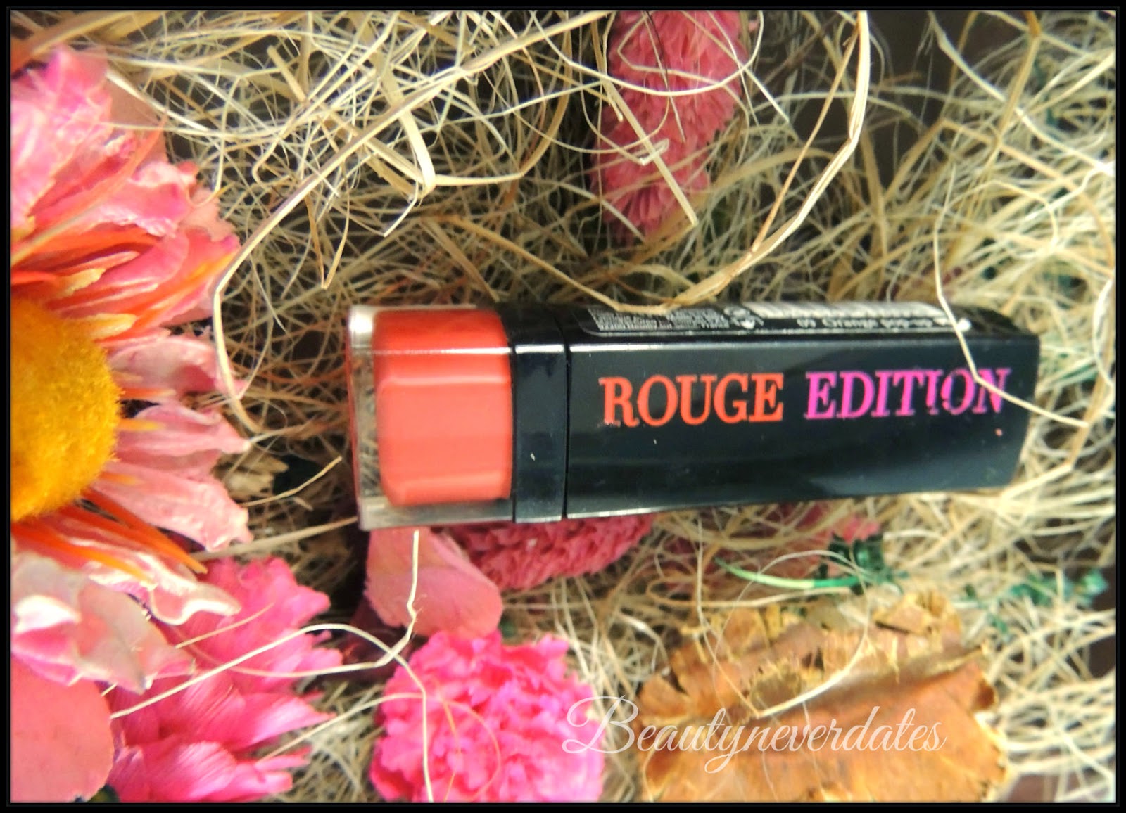 Bourjois Rouge Edition Lipstick - Orange Pop up Review and Swatches 