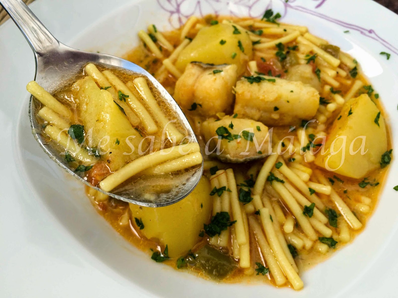 Cazuela De Fideos Con Bacalao
